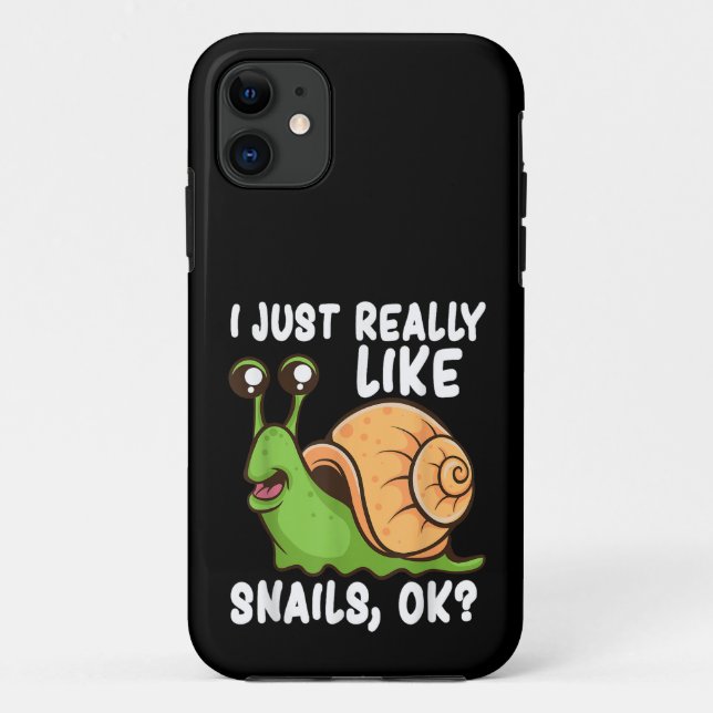 I Just Really Like Snails, Ok Funny Snail Lover Gi Case-Mate iPhone Case (Back)