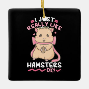 I Just Really Likes Hamsters Ok Ceramic Ornament