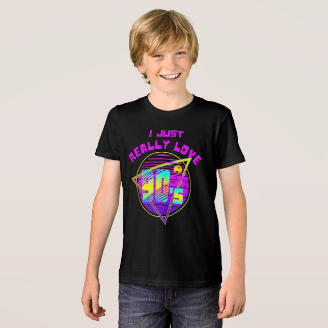 I JUST REALLY LOVE 90s Tri-Blend Shirt (Front Full)