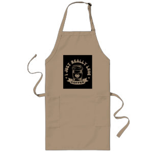 I just really love coffee long apron
