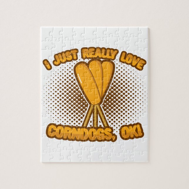 I Just Really Love Corndogs, OK! Jigsaw Puzzle (Vertical)