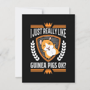 I Just Really Love Guinea Pig Thank You Card