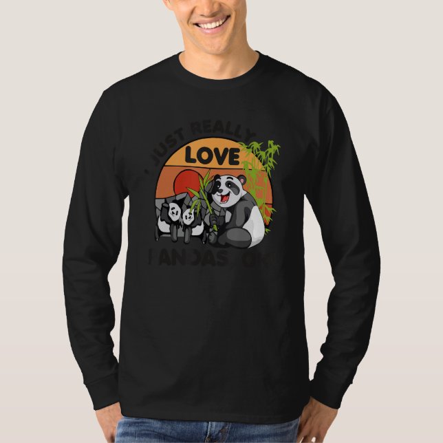 I Just Really Love Pandas Ok Animal   Bear Retro 1 T-Shirt (Front)