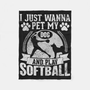 I Just Wanna Pet Dog And Play Softll Girls Teens W Fleece Blanket
