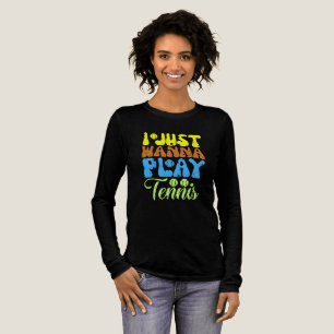 i just wanna play tennis Tri-Blend shirt
