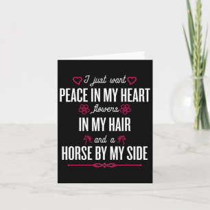 I Just Want Peace In My Heart - Equestrians Horse Card