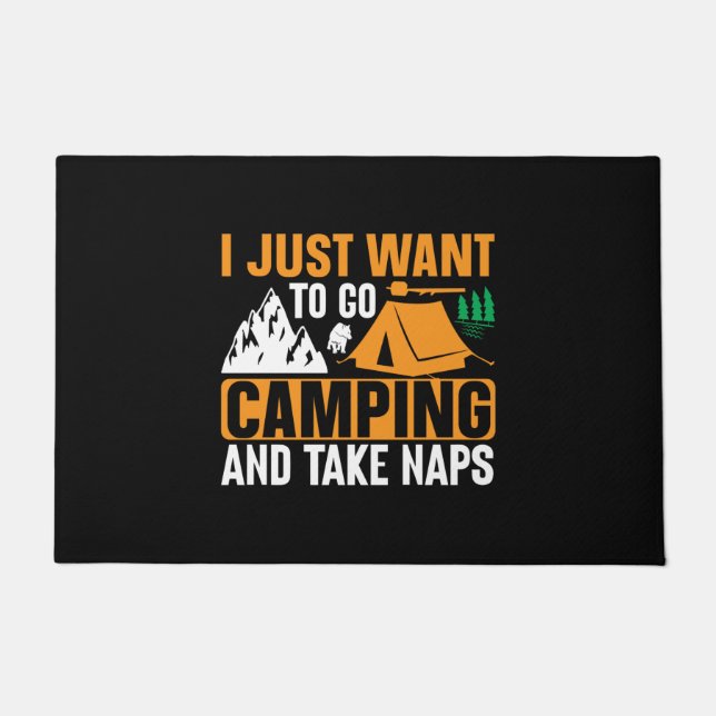 I just want to go camping doormat (Front)