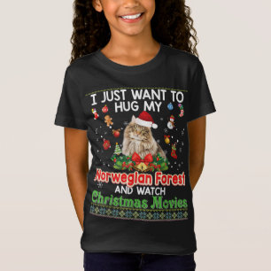 I Just Want To Hug My Norwegian Forest Cat And Wat T-Shirt