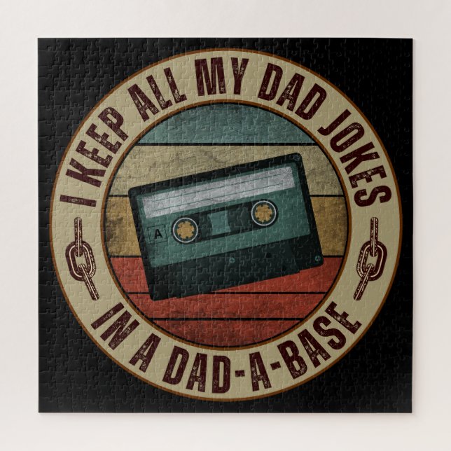 I keep all my dad jokes in a dad a base jigsaw puzzle (Vertical)