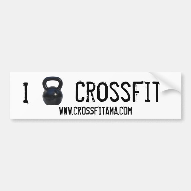I kettlebell CrossFit Bumper Sticker (Front)