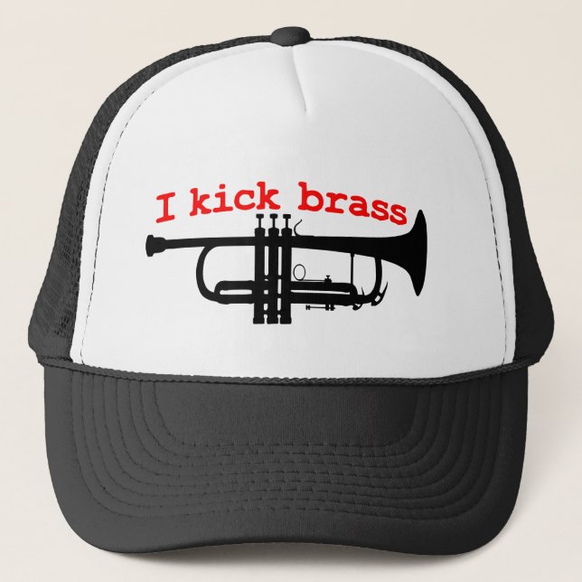 I Kick Brass Trucker Hat (Front)