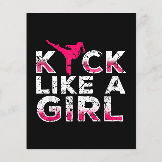 I Kick Like A Girl Karate Kickboxing (Front)