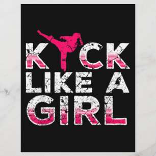 I Kick Like A Girl Karate Kickboxing Custom Letterhead
