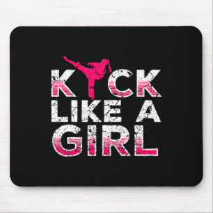 I Kick Like A Girl-karate Kickboxing Girls Mouse Pad