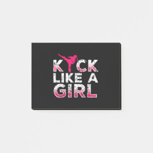 I Kick Like A Girl Karate Kickboxing Post-it Notes