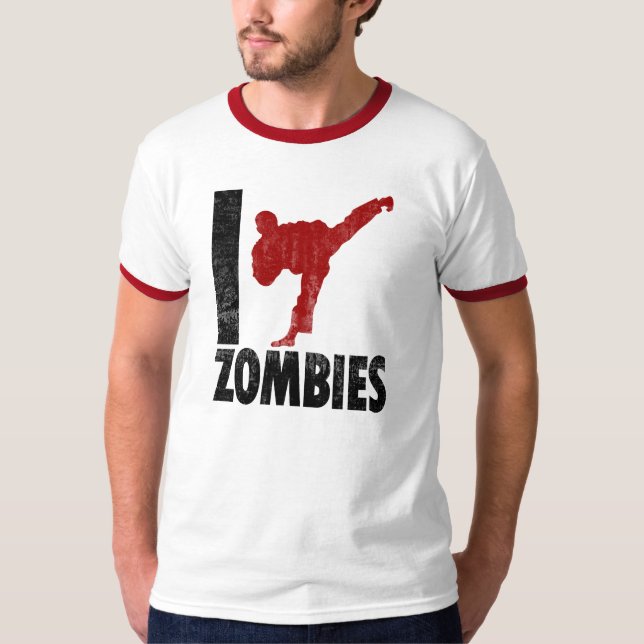 I Kick Zombies T-Shirt (Front)