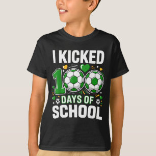I Kicked 100 Days Of School Boys Kids Students Soc T-Shirt