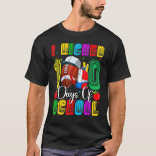 I Kicked 100 Days Of School Football Sports Player T-Shirt