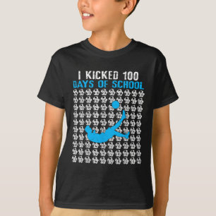 I Kicked 100 Days Of School Soccer 100th Day Of Sc T-Shirt