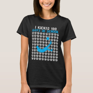I Kicked 100 Days Of School Soccer 100th Day Of Sc T-Shirt