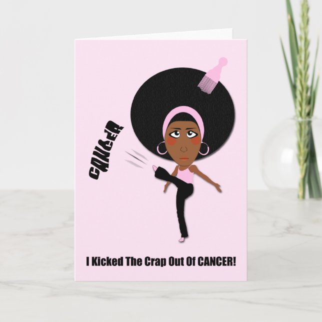 I KICKED THE CRAP OUT OF CANCER CARD (Front)
