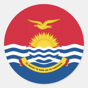 I-Kiribati Flag & Coat of Arms, Flag of Kiribati Classic Round Sticker