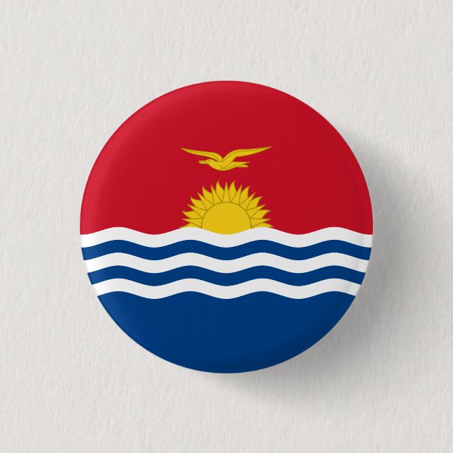 I-Kiribati Flag, Flag of Kiribati 3 Cm Round Badge (Front)