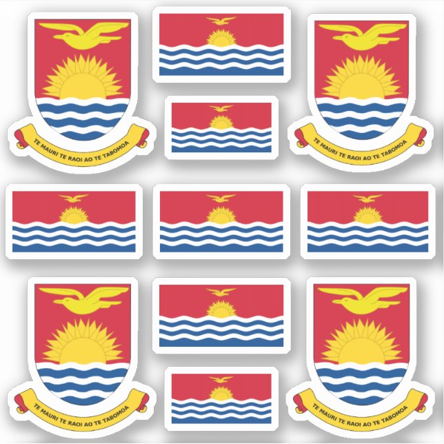 I-Kiribati state symbols / coat of arms and flag S (Front)