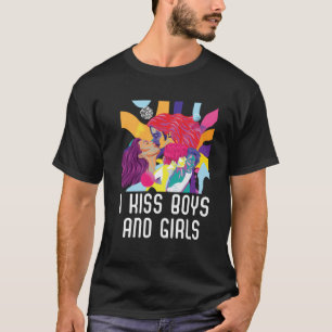 I Kiss Boys And Girls Bisexual Pride Bisexuality L T-Shirt