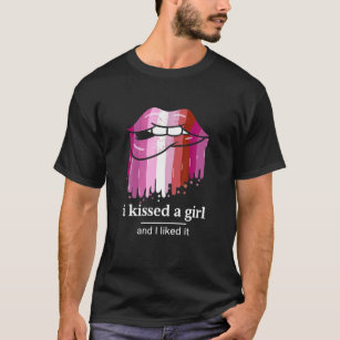 I Kissed A Girl And I Liked It Bi Pride Lips T-Shirt