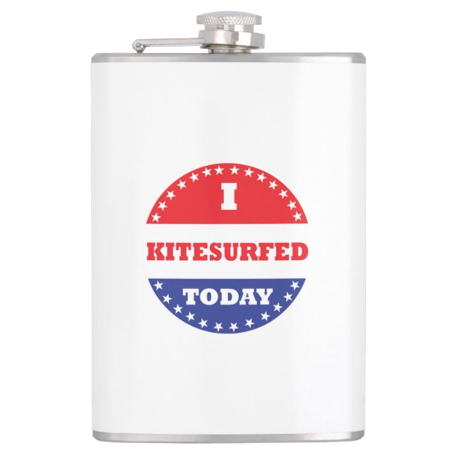 I Kitesurfed Today Hip Flask (Front)