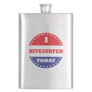I Kitesurfed Today Hip Flask