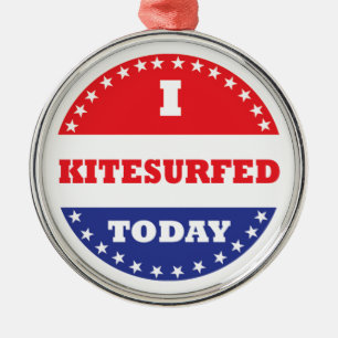 I Kitesurfed Today Metal Tree Decoration