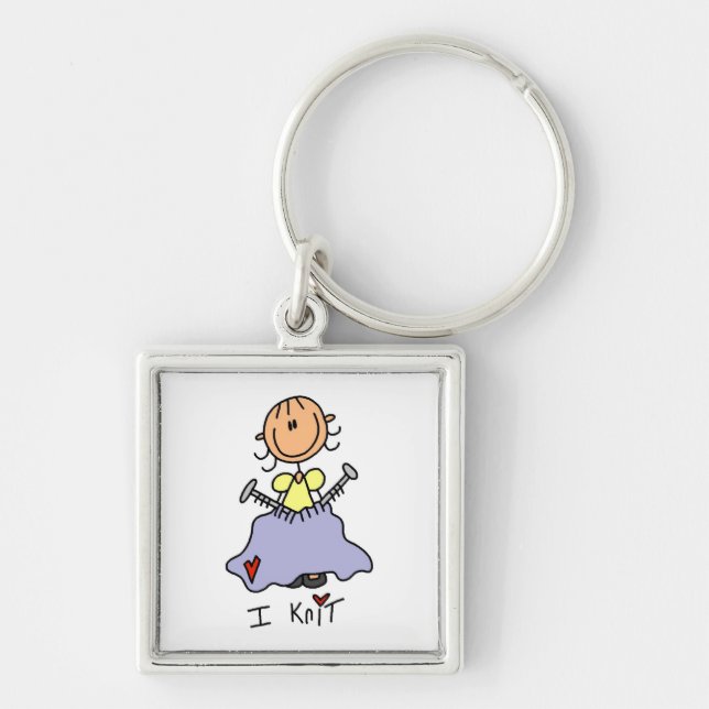 I Knit Key Ring (Front)