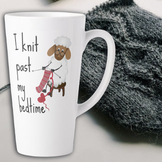 I Knit Past My Bedtime Sheep Knitting Lovers Latte Mug