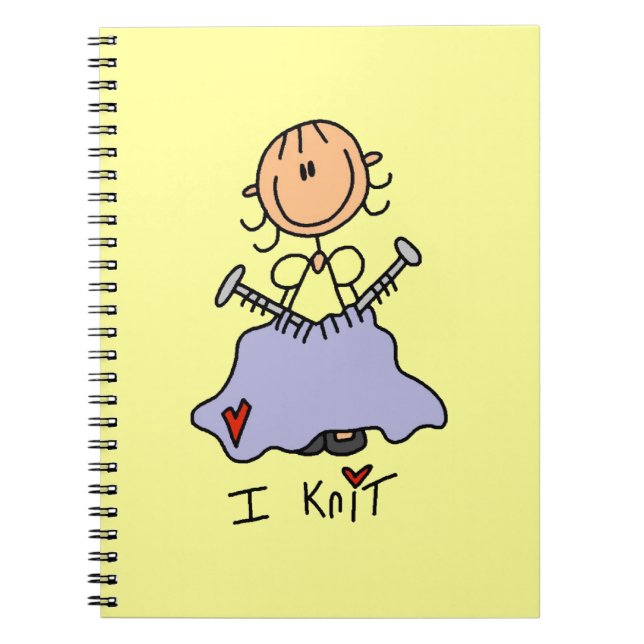 I Knit Spiral Notebook (Front)