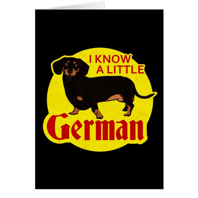 I Know A Little German (Front)