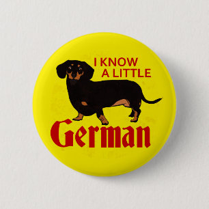 I Know A Little German 6 Cm Round Badge