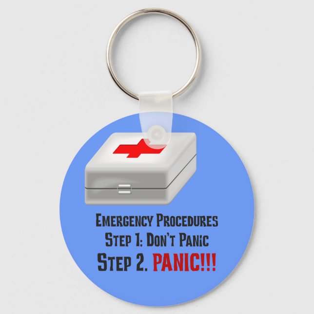 I Know First Aid & Can Respond to Your Emergency Key Ring (Front)