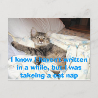 I know I haven't written in a while, ... Postcard