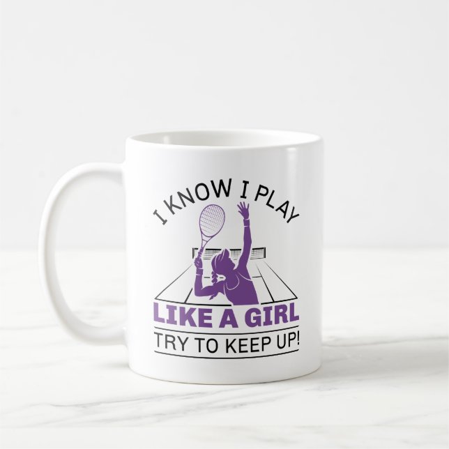 I Know I Play Like A Girl Coffee Mug (Left)