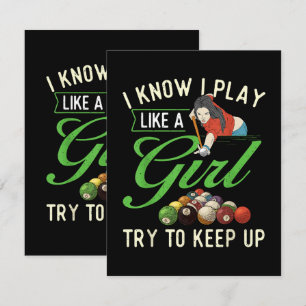 I Know I Play Like A Girl - Female Billiard Pool Announcement
