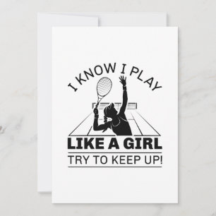I Know I Play Like A Girl Thank You Card