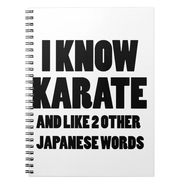 I know karate notebook (Front)