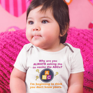 I Know My ABCs; Do You? Baby Bodysuit
