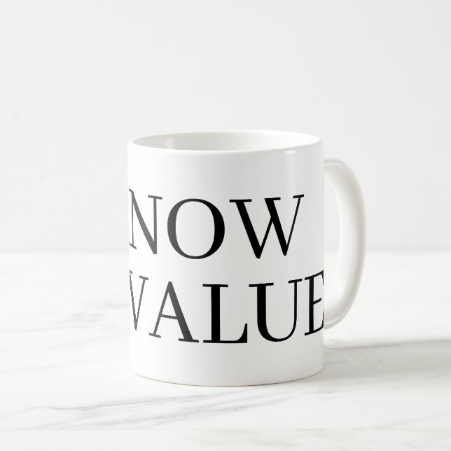 I know my value coffee mug gift (Front Right)
