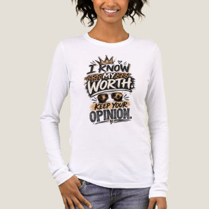 I Know My Worth Confidence Quote Tri-Blend Shirt