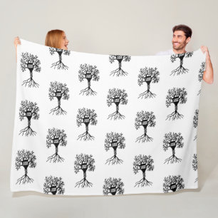 I Know Stuff Neuron Silhouette Fleece Blanket