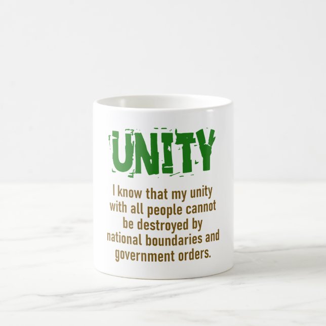 I Know That My Unity With All People - Unity Quote Coffee Mug (Center)
