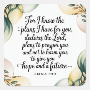 I Know the Plans Square Sticker